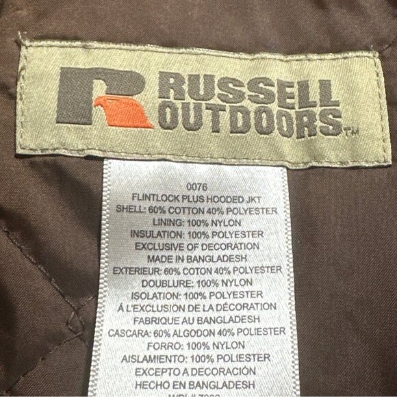 Russell Outdoors Break-Up Infinity Camo Hooded Jacket Size 3XL Hunting Camping - Picture 6 of 10
